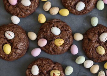 Double Chocolate Easter Egg Cookies | Bake to the roots