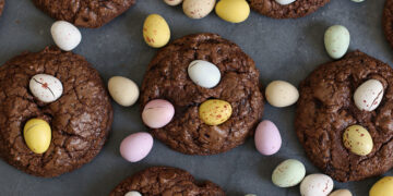 Double Chocolate Easter Egg Cookies | Bake to the roots