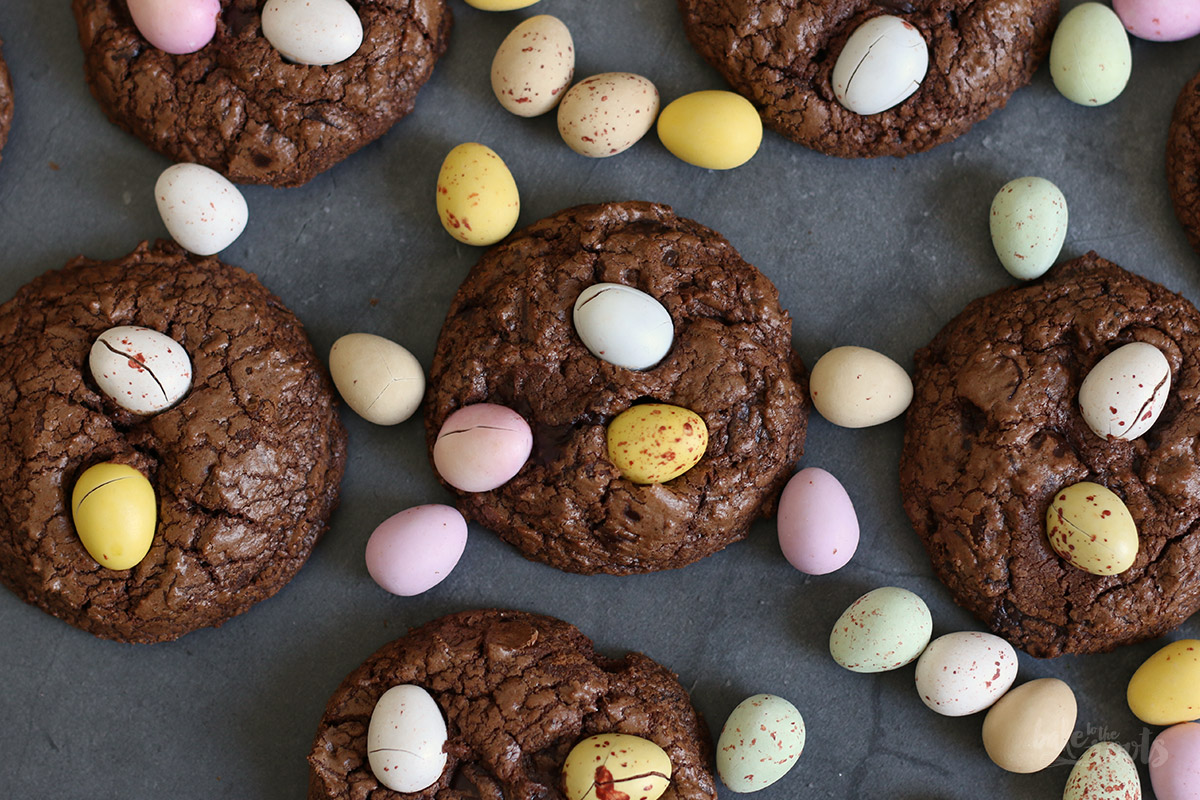 Double Chocolate Easter Egg Cookies | Bake to the roots