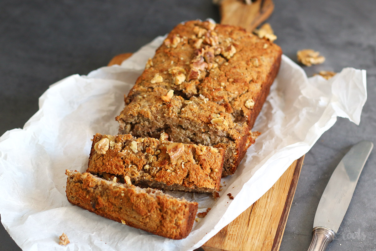 Coconut Banana Bread (flourless & sugar-free) | Bake to the roots
