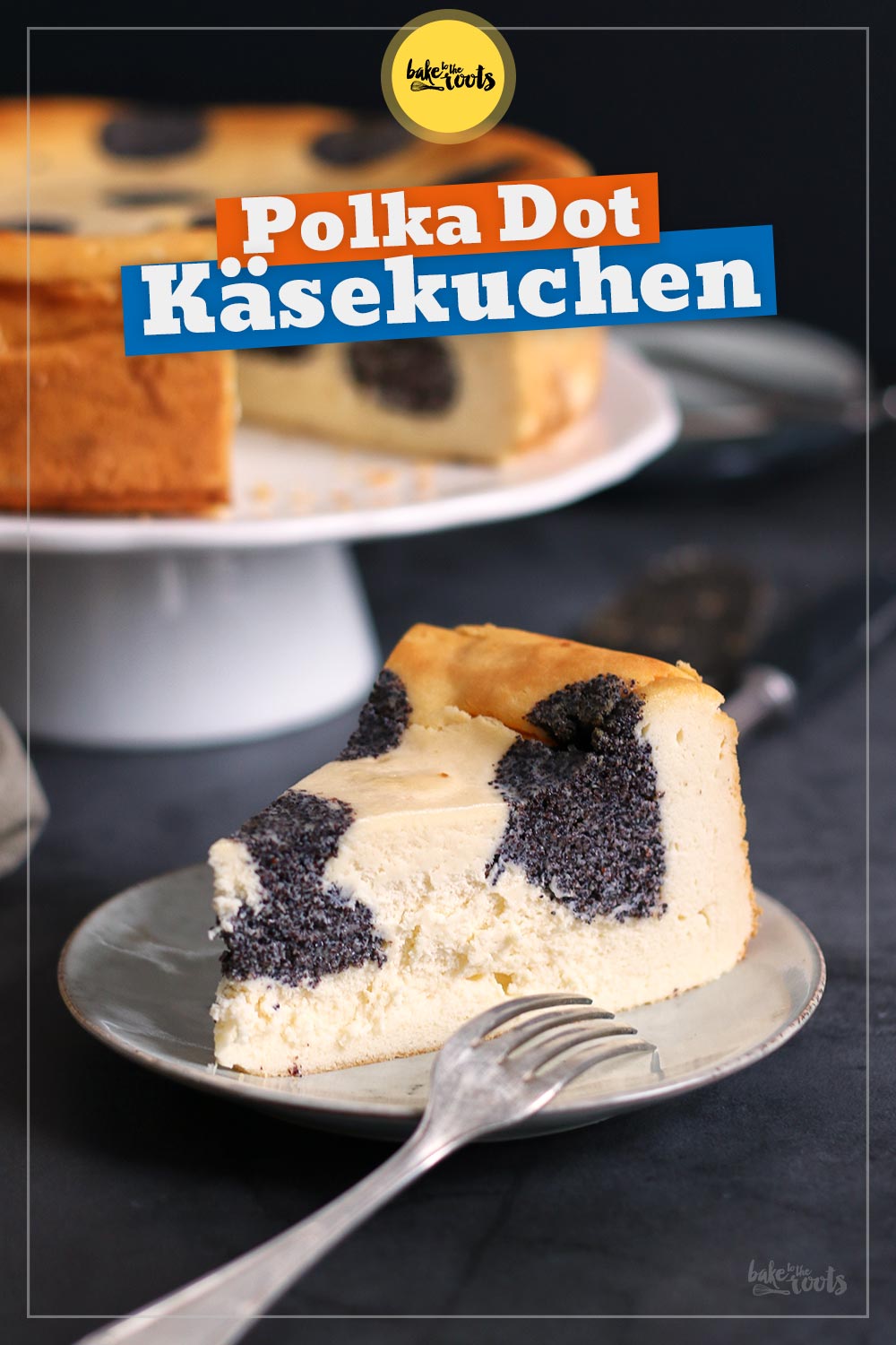 (Polka Dot) Mohn Käsekuchen | Bake to the roots