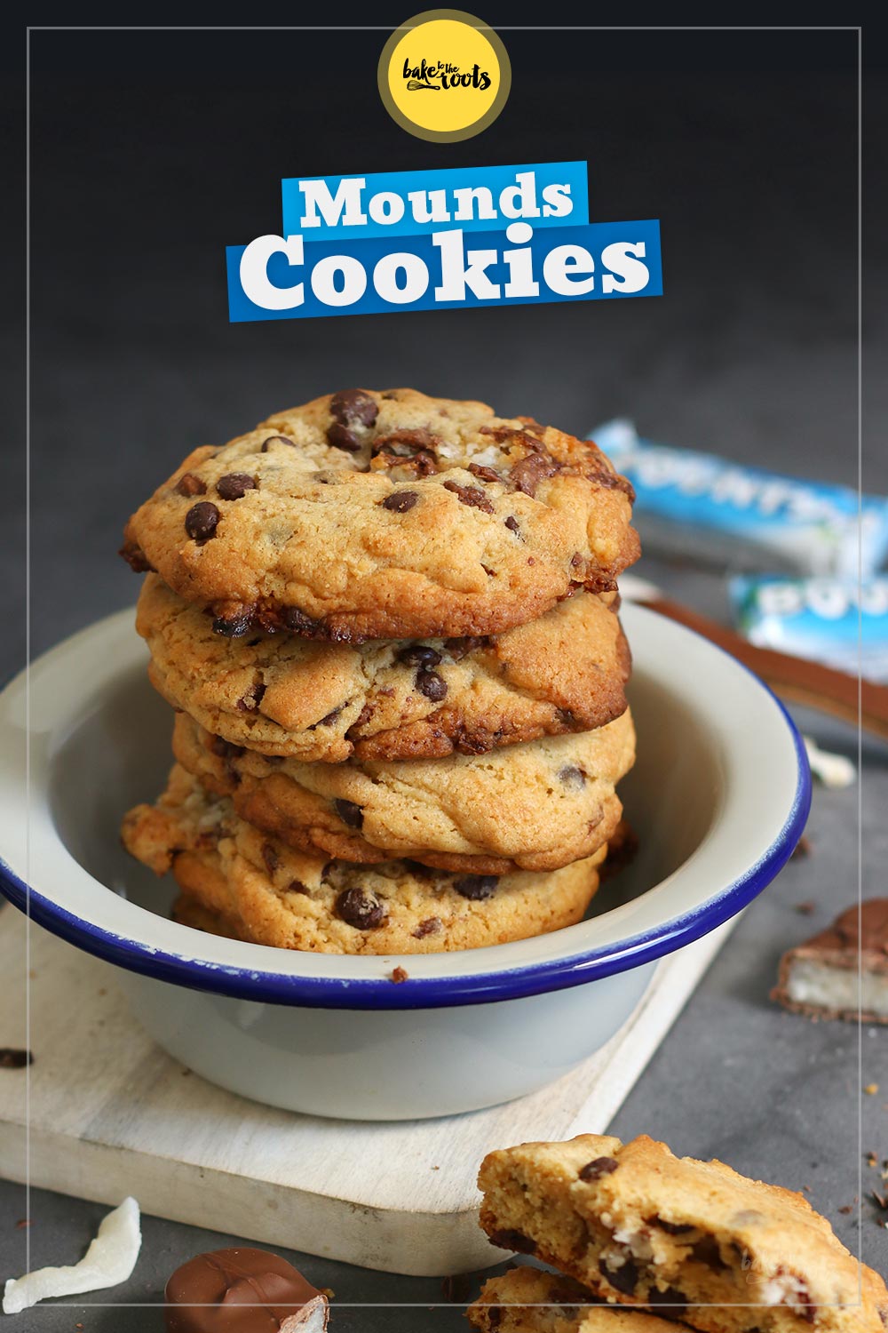Bounty (Mounds) Chocolate Chip Cookies | Bake to the roots