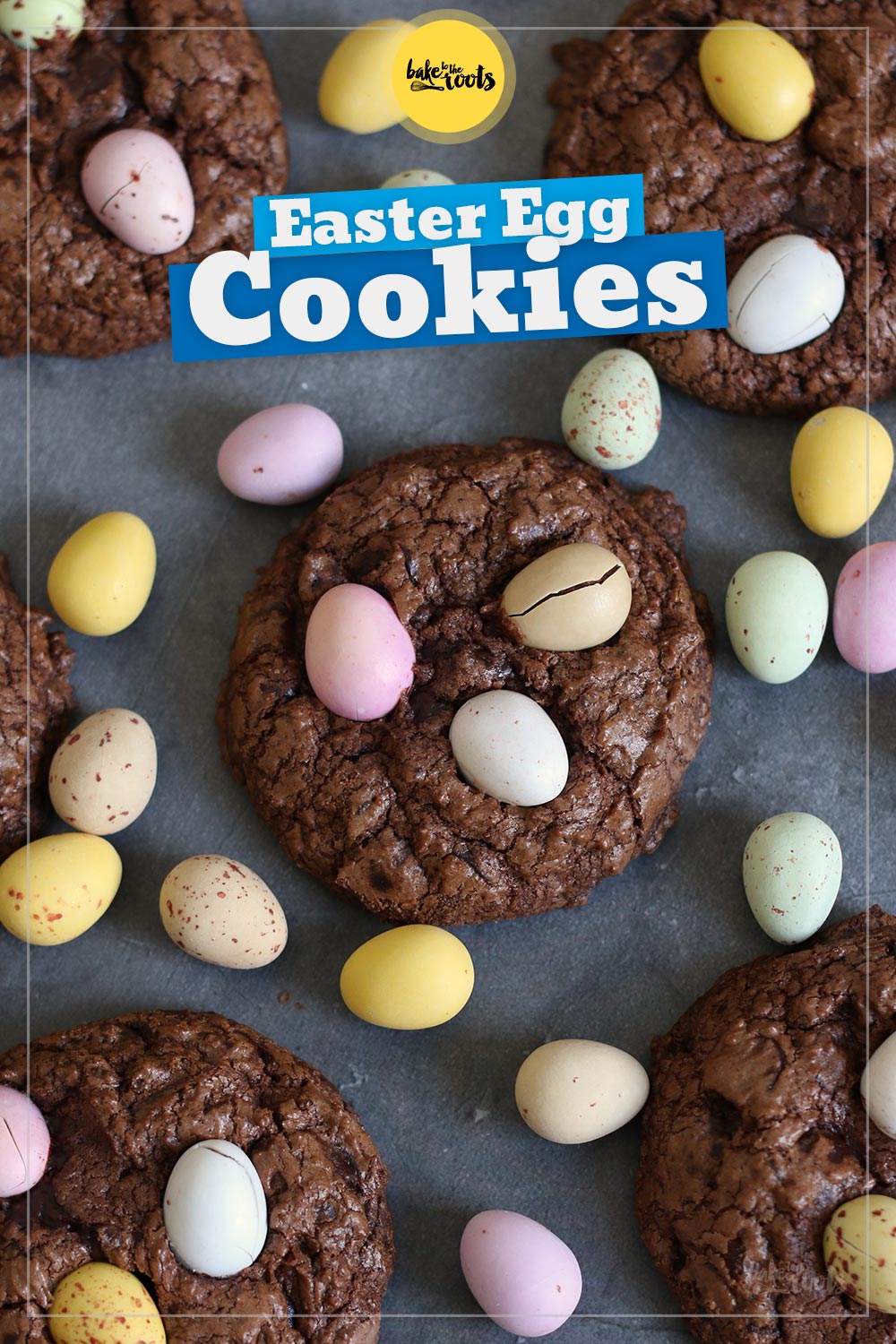 Double Chocolate Easter Egg Cookies | Bake to the roots