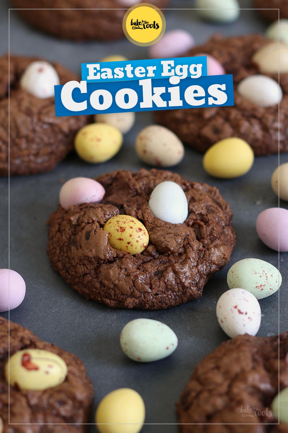 Double Chocolate Easter Egg Cookies | Bake to the roots