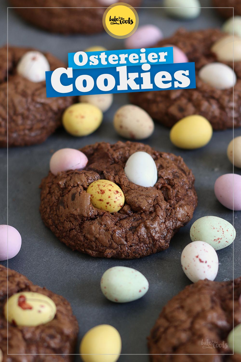 Double Chocolate Ostereier Cookies | Bake to the roots
