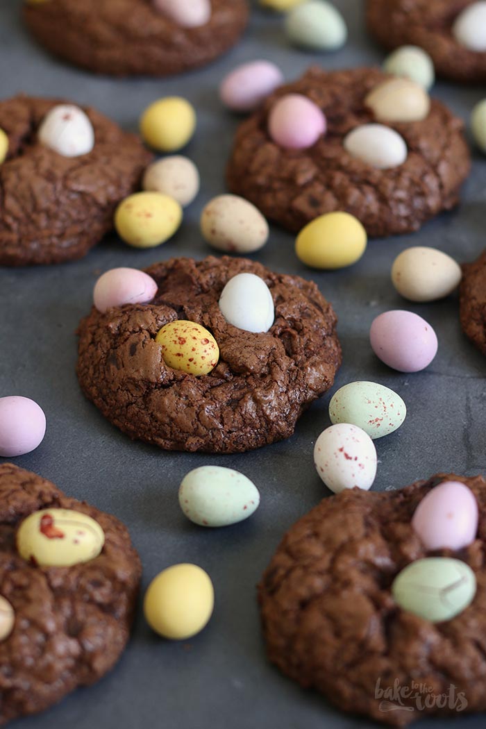 Double Chocolate Easter Egg Cookies | Bake to the roots