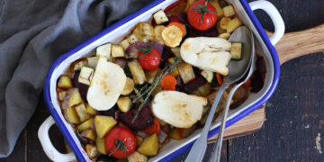 Ofengemüse mit Halloumi | Bake to the roots
