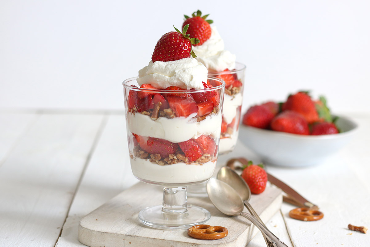 Strawberry Pretzel Trifle | Bake to the roots