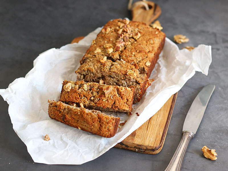Coconut Banana Bread (flourless & sugar-free) | Bake to the roots