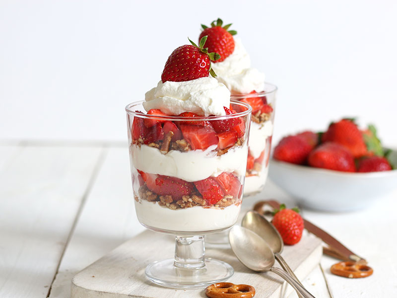 Strawberry Pretzel Trifle | Bake to the roots