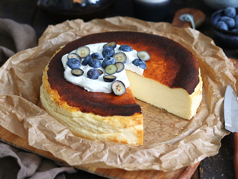 Basque Burnt Cheesecake | Bake to the roots