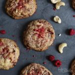 Raspberry Cashew White Chocolate Cookies | Bake to the roots