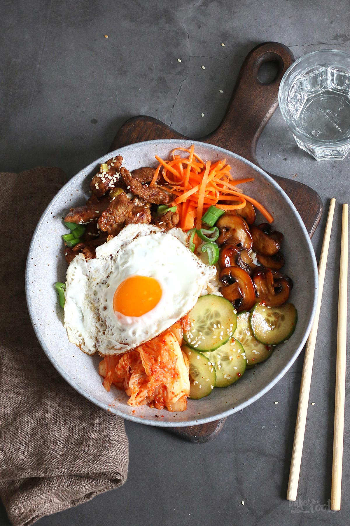 Koreanisches Bibimbap mit Schweinefleisch | Bake to the roots