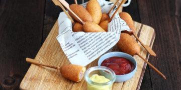 Mini Corn Dogs | Bake to the roots