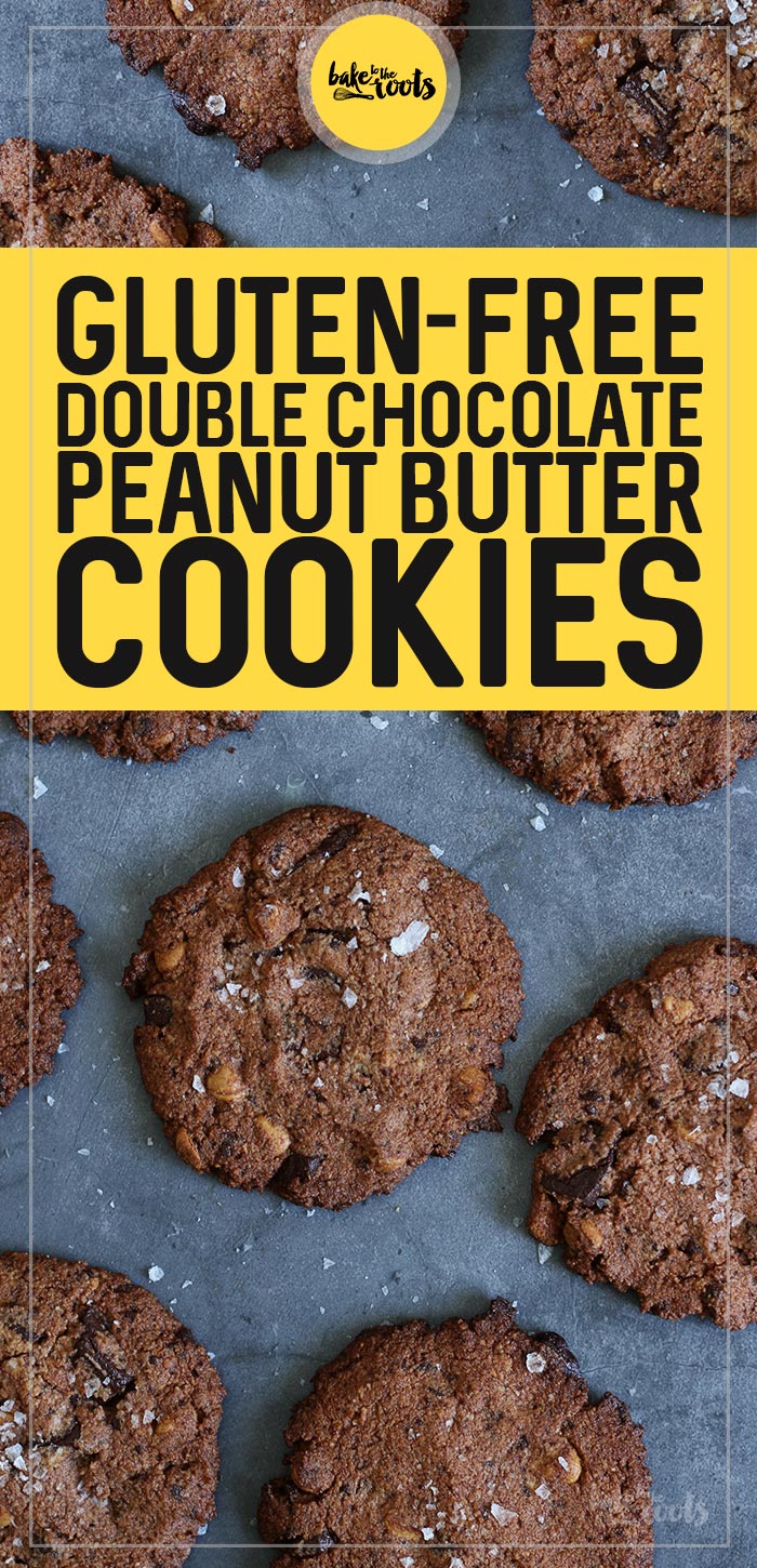 (Gluten-free) Double Chocolate Peanut Butter Cookies | Bake to the roots