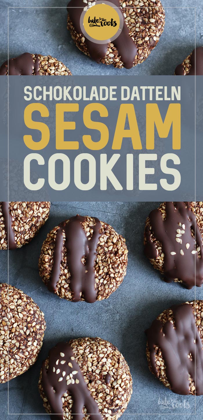 Schokolade Dattel Sesam Cookies | Bake to the roots