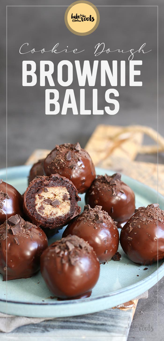 Cookie Dough Brownie Balls | Bake to the roots