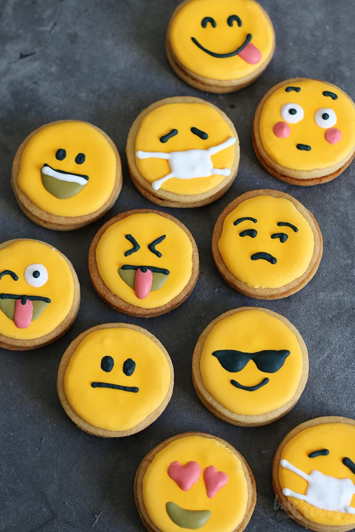Emoji Sandwich Cookies | Bake to the roots