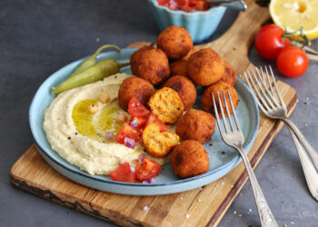 Sweet Potato Falafel with Hummus | Bake to the roots
