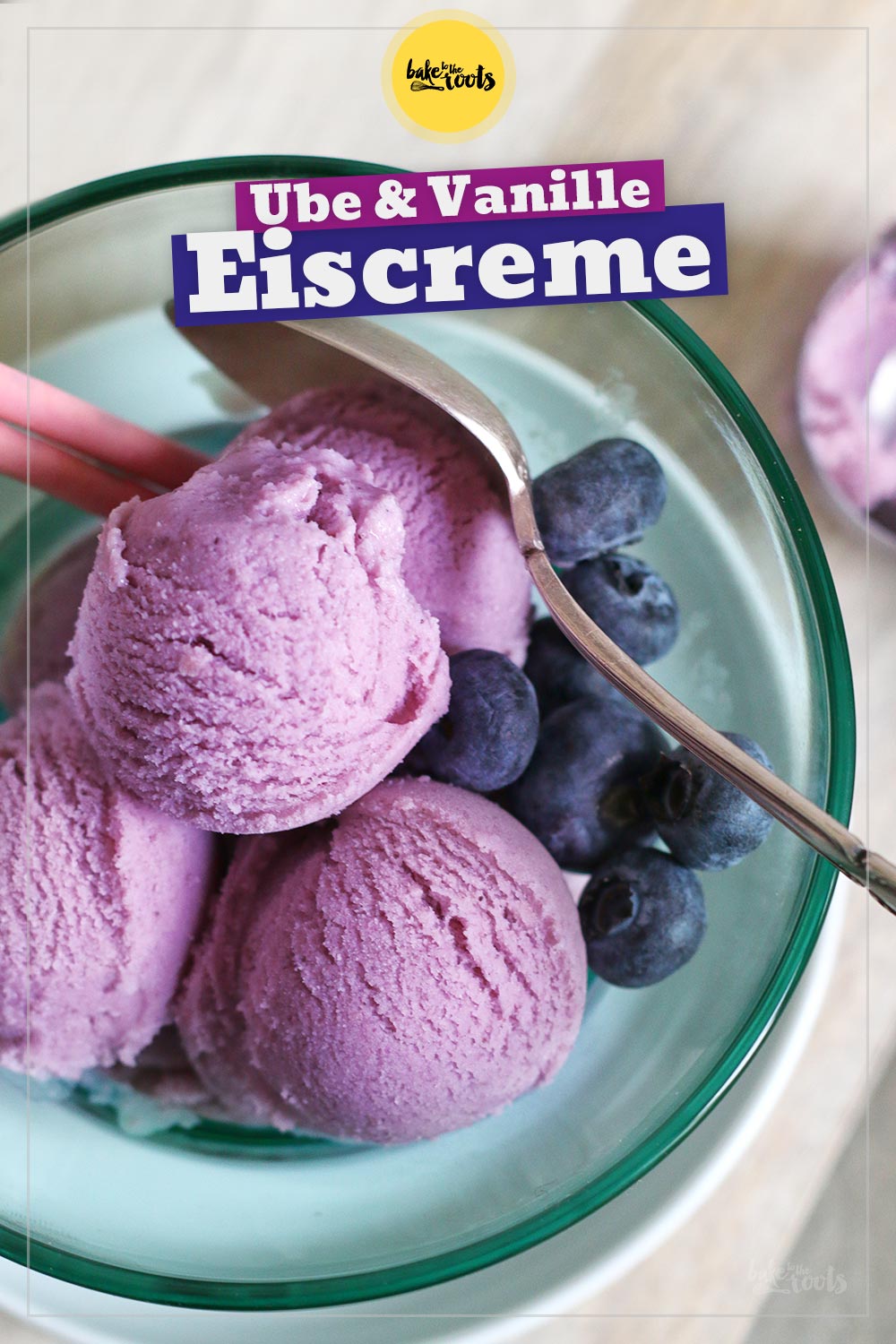 Ube Vanille Eiscreme | Bake to the roots