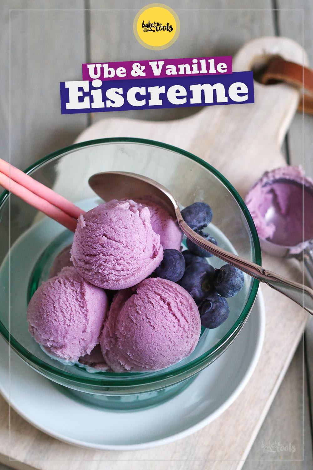Ube Vanille Eiscreme | Bake to the roots