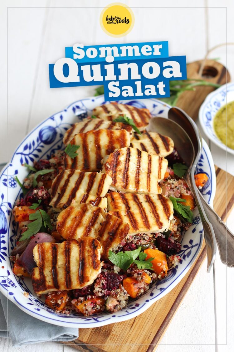 Quinoa Sommersalat mit geröstetem Gemüse & Halloumi | Bake to the roots