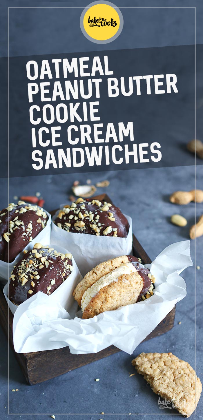 Oatmeal Peanut Butter Cookie Ice Cream Sandwiches | Bake to the roots