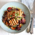 Quinoa Summer Salad with Roasted Veggies and Halloumi | Bake to the roots