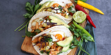 Breakfast Tacos with Chicken | Bake to the roots