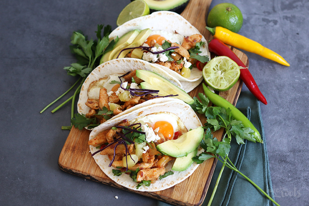 Breakfast Tacos with Chicken | Bake to the roots