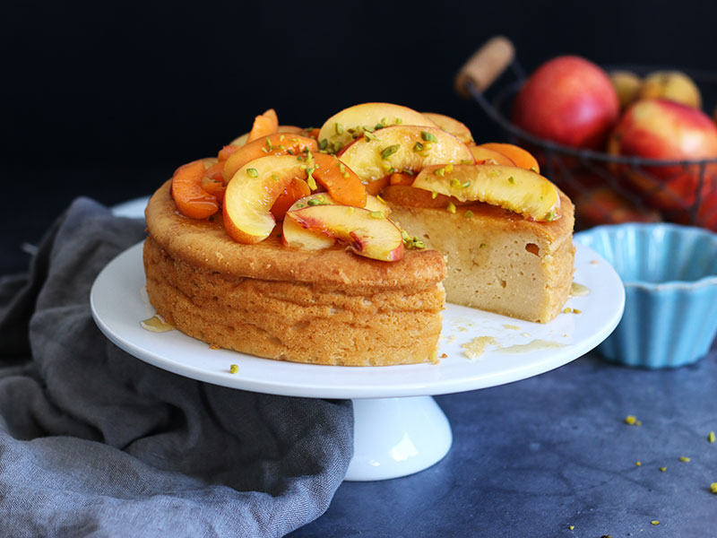 Ricotta Cheesecake with Nectarines and Apricots | Bake to the roots