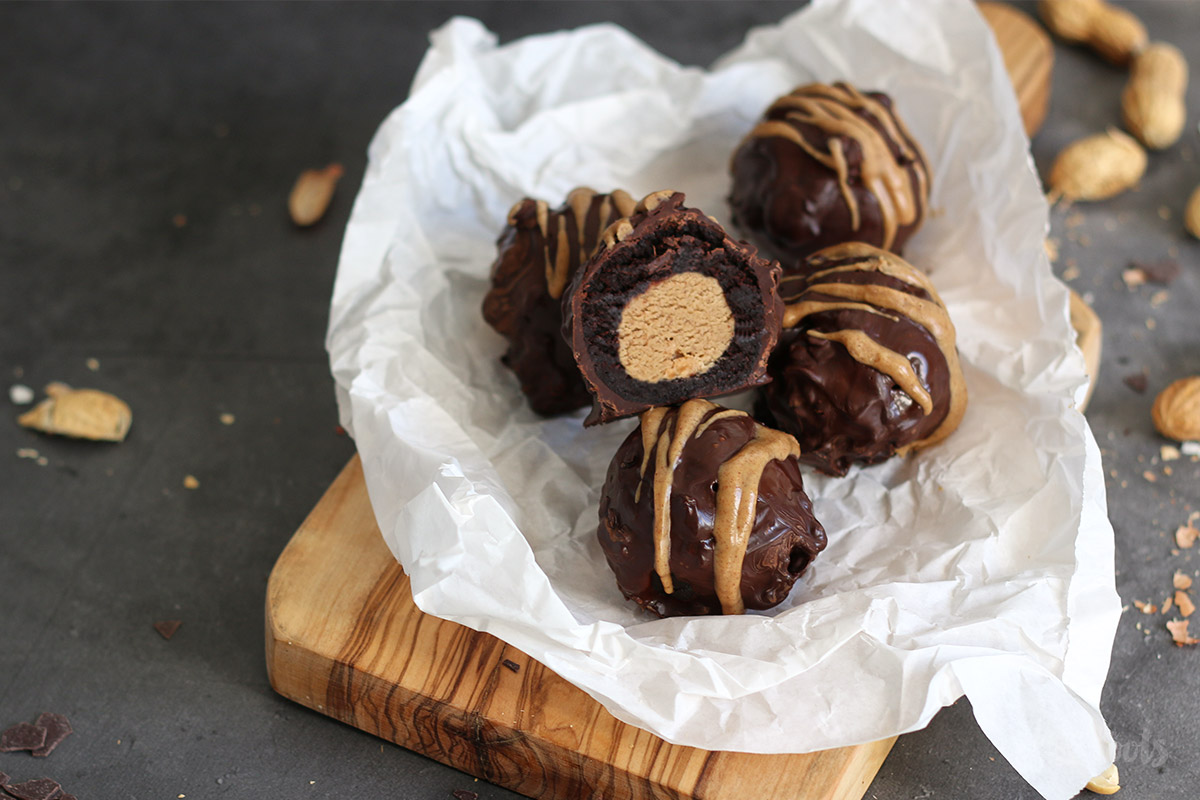 Peanut Butter Brownie Bombs | Bake to the roots