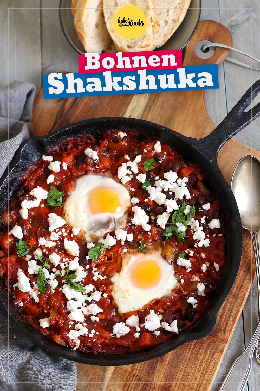 Shakshuka mit Schwarzen Bohnen | Bake to the roots
