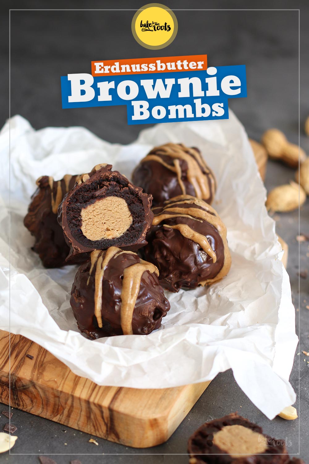 Erdnussbutter Brownie Bombs | Bake to the roots