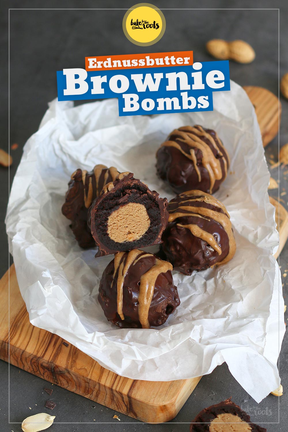 Erdnussbutter Brownie Bombs | Bake to the roots