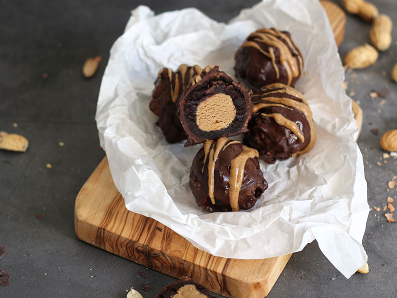 Peanut Butter Brownie Bombs | Bake to the roots
