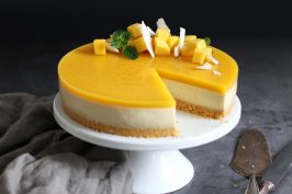 No-Bake Mango Coconut Cake | Bake to the roots