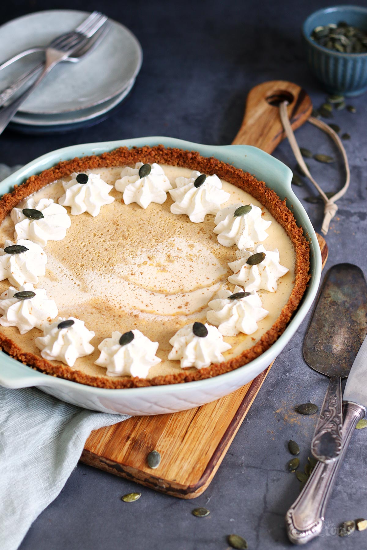 Pumpkin Cheesecake Pie | Bake to the roots