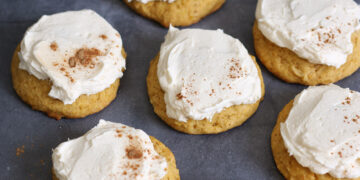 Frosted Pumpkin Cookies | Bake to the roots