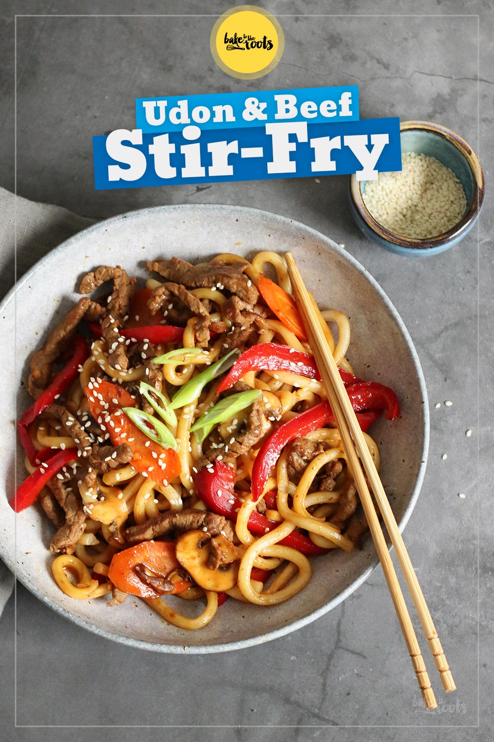 Udon & Beef Stir-Fry | Bake to the roots