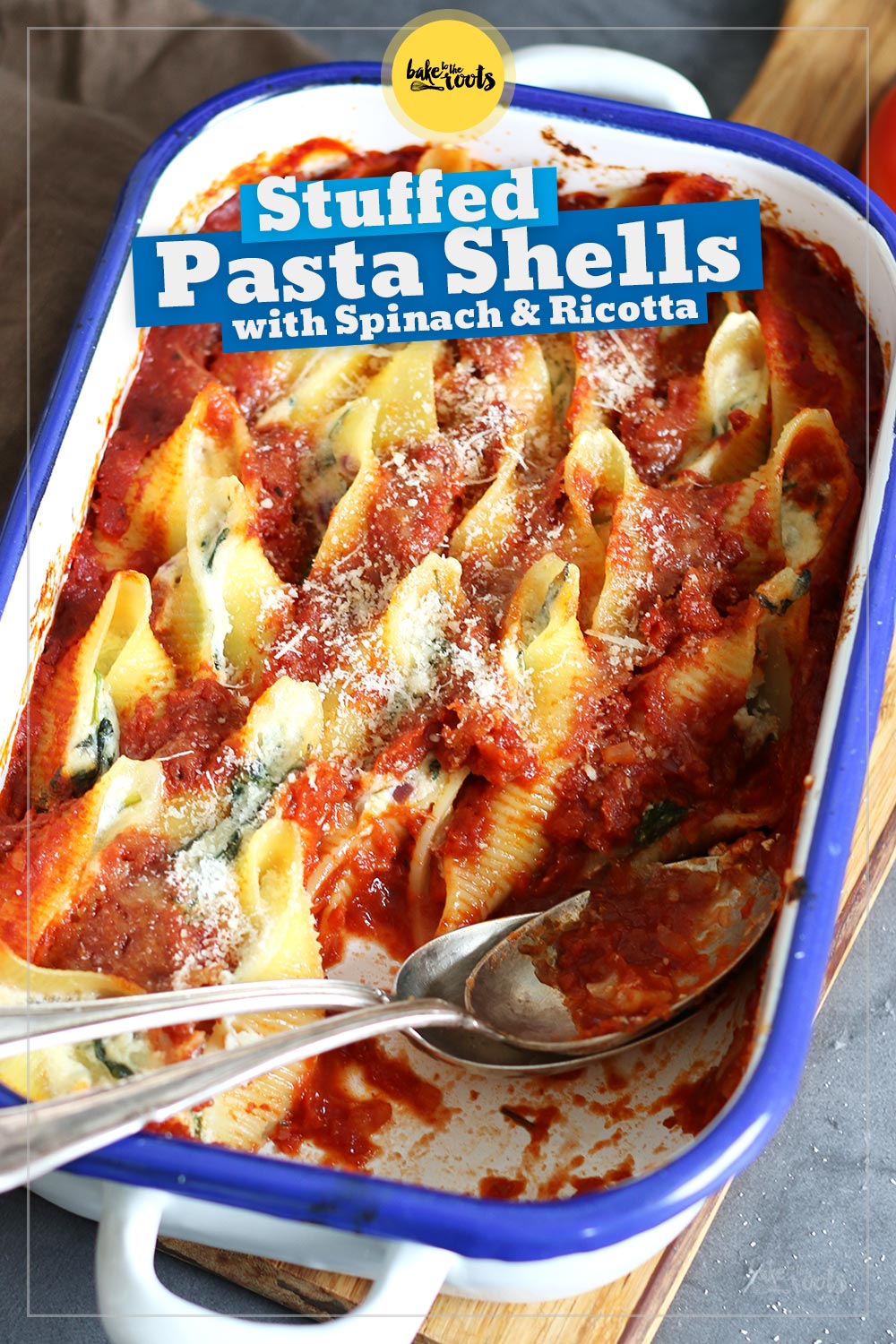 Spinach & Ricotta Stuffed Pasta Shells | Bake to the roots