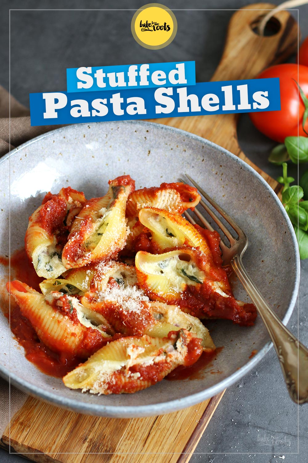 Spinach and Ricotta Stuffed Pasta Shells | Bake to the roots