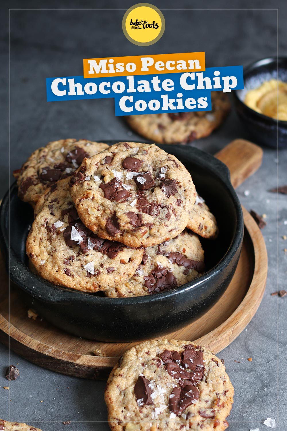 Miso Pecan Chocolate Chip Cookies | Bake to the roots