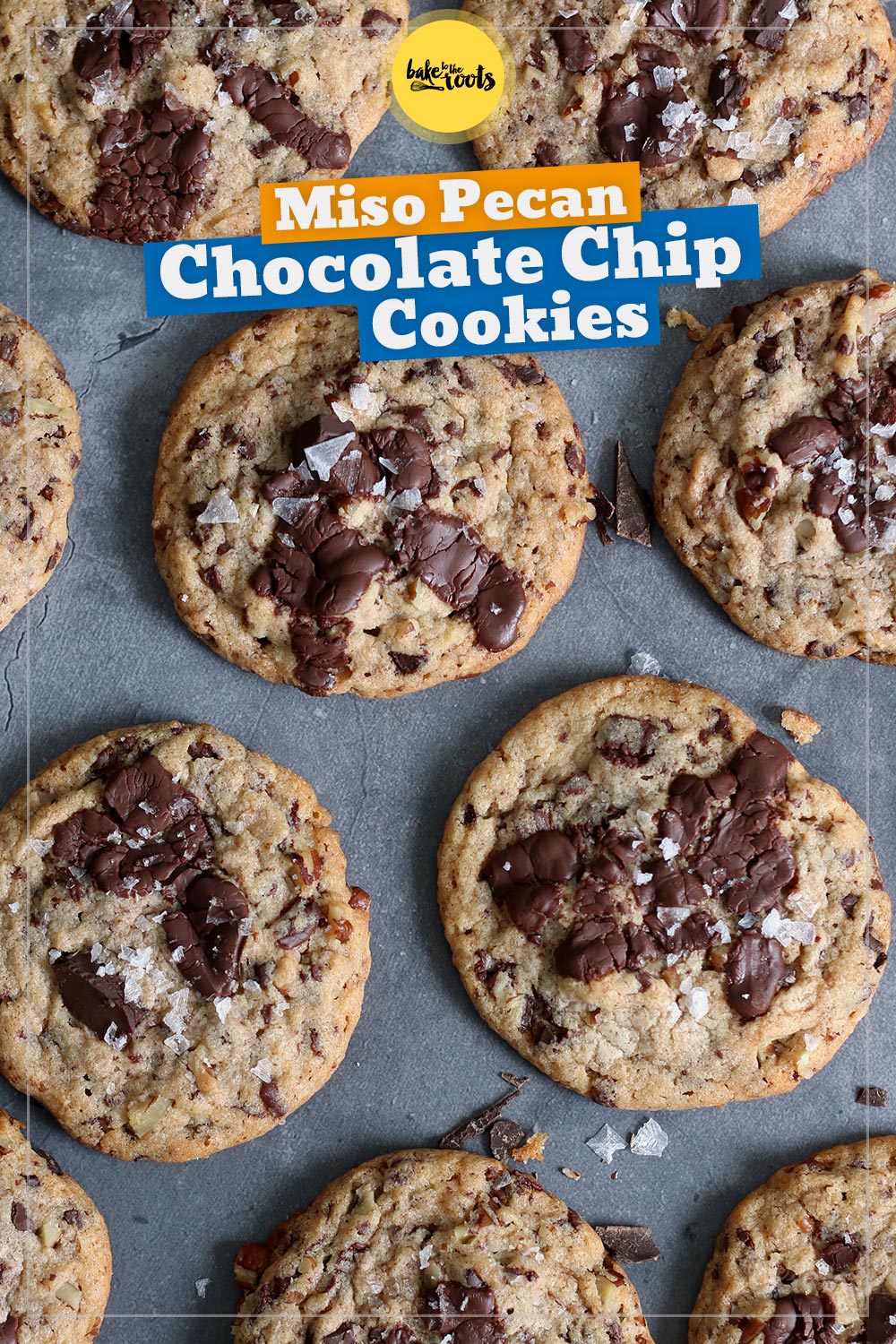 Miso Pecan Chocolate Chip Cookies | Bake to the roots