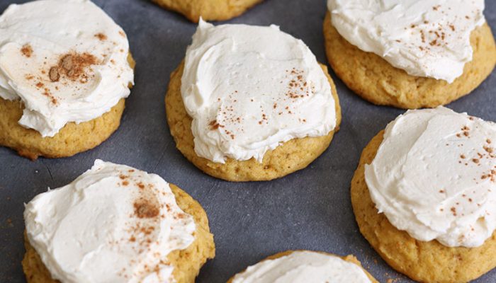 Frosted Pumpkin Cookies | Bake to the roots