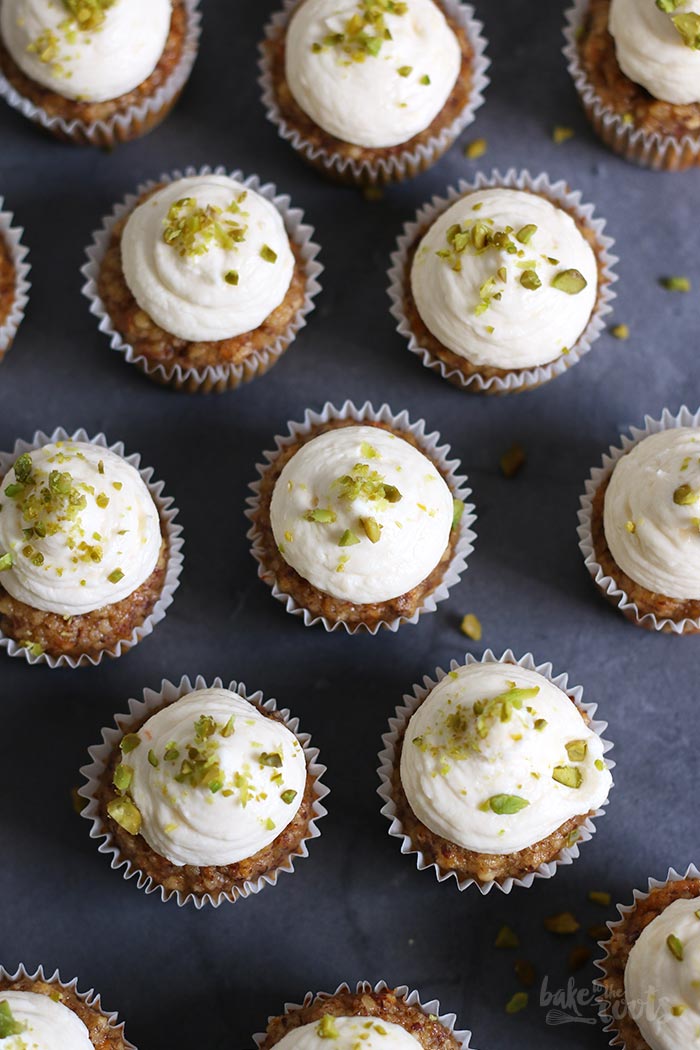 Mini Carrot Cake Cupcakes (sugar-free & gluten-free) | Bake to the roots