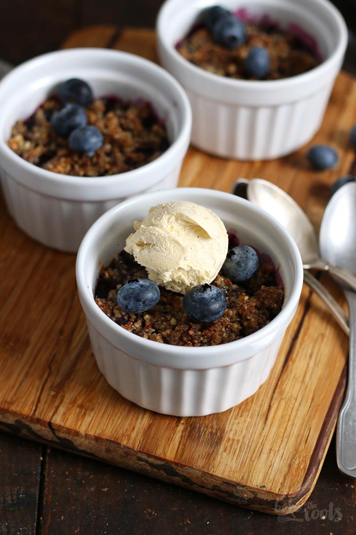 Low-Carb Blueberry Cobbler | Bake to the roots