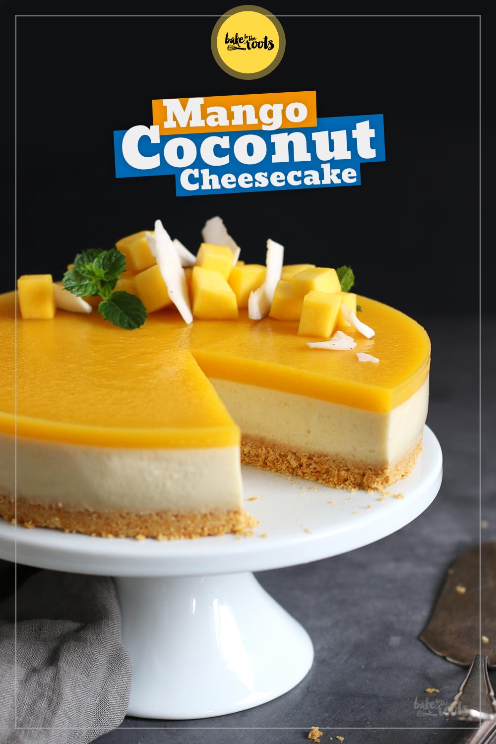 No-Bake Mango Coconut Cake | Bake to the roots