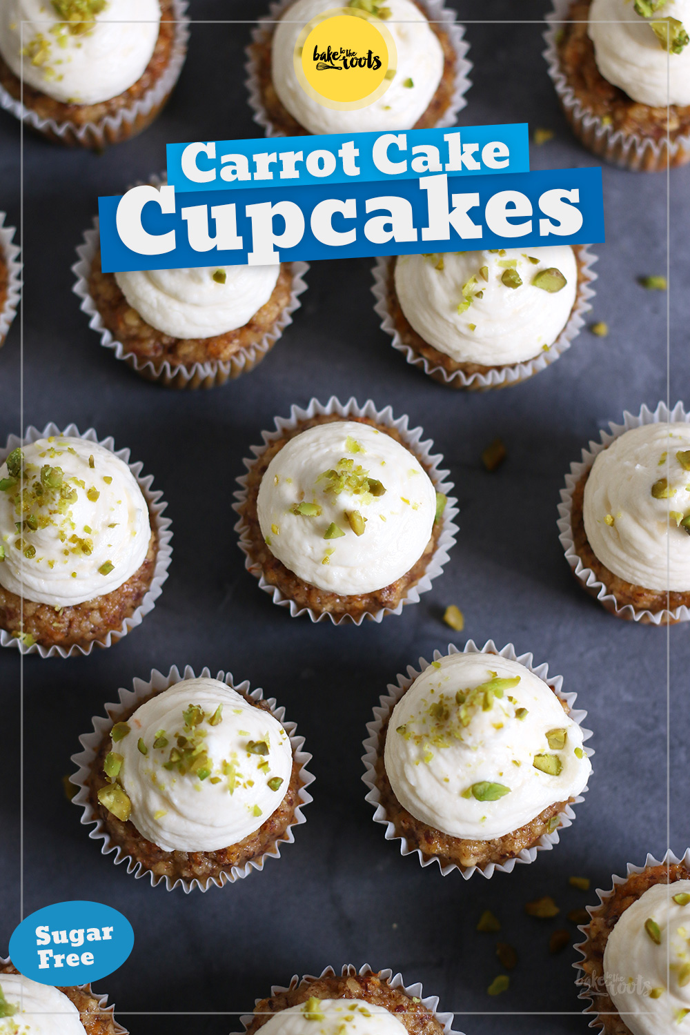 Mini Carrot Cake Cupcakes (zuckerfrei & glutenfrei) | Bake to the roots