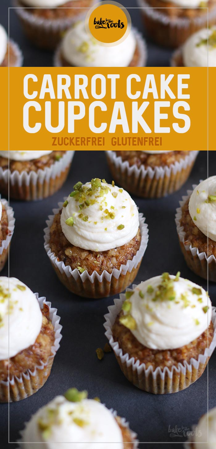 Mini Carrot Cake Cupcakes (zuckerfrei & glutenfrei) | Bake to the roots